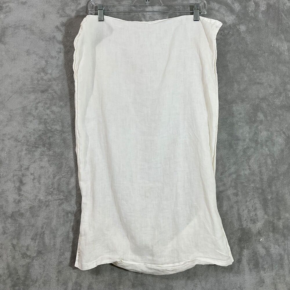 Everly 100% Linen single standard Size Pillow Case  white Envelope Closure